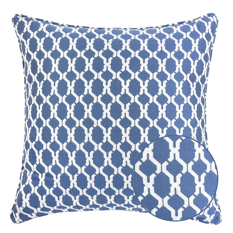 Georgia Jacquard 20" Square Decorative Throw Pillow