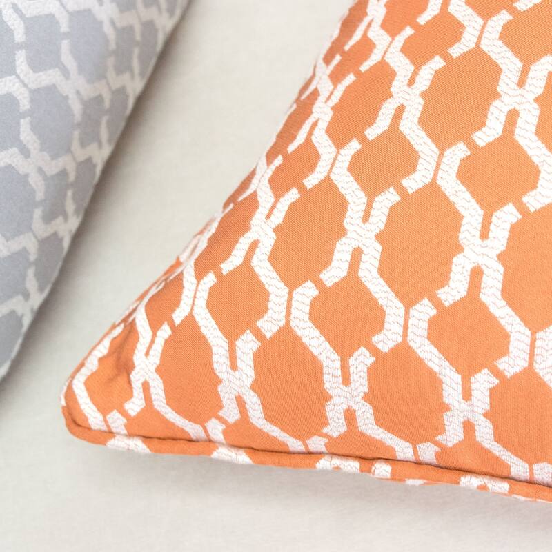 Georgia Jacquard 20" Square Decorative Throw Pillow