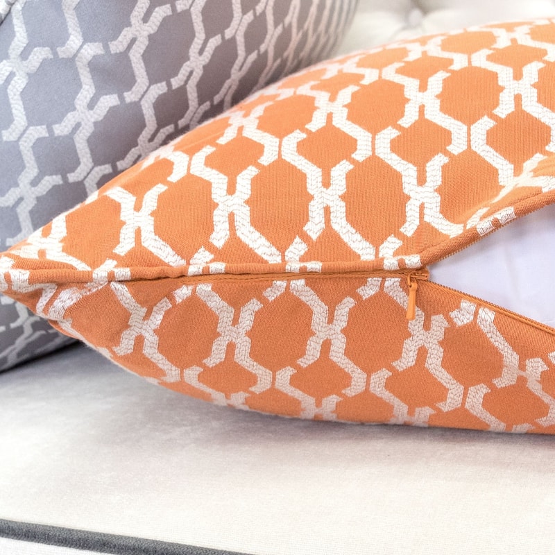 Georgia Jacquard 20" Square Decorative Throw Pillow