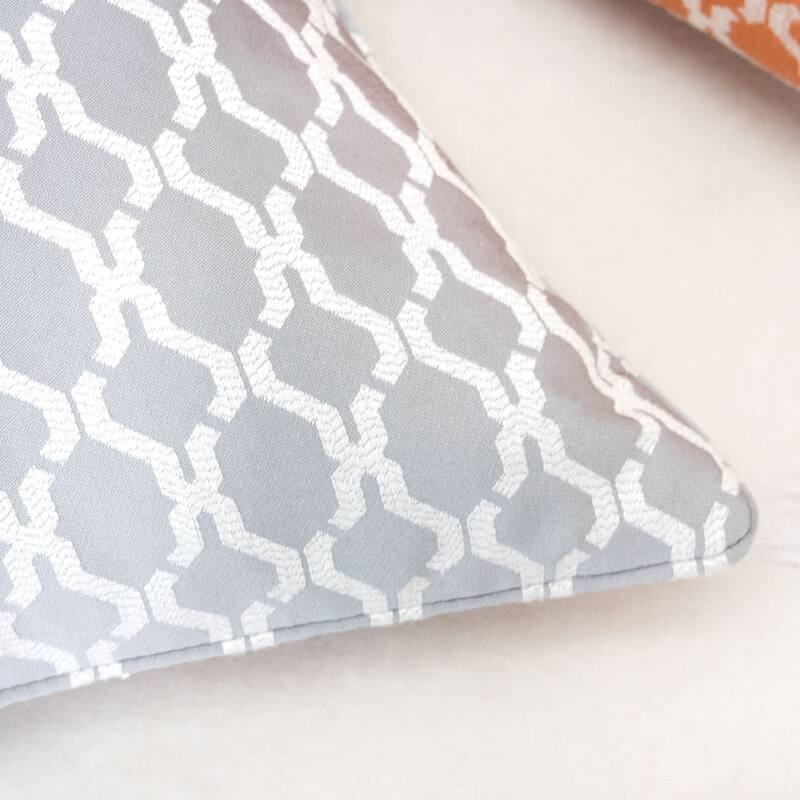 Georgia Jacquard 20" Square Decorative Throw Pillow