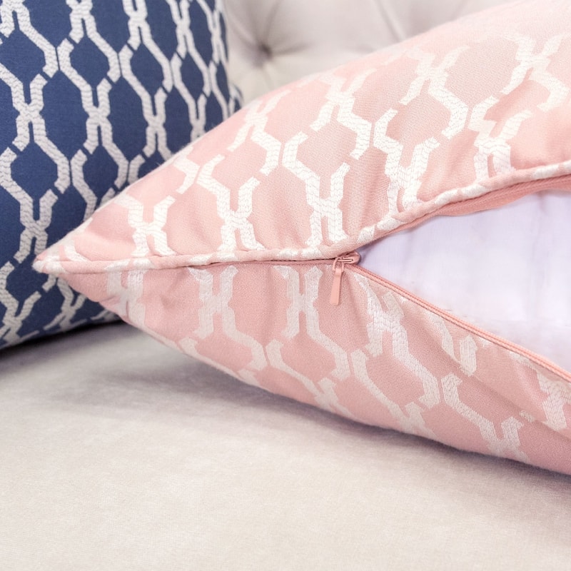 Georgia Jacquard 20" Square Decorative Throw Pillow