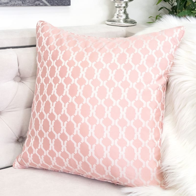 Georgia Jacquard 20" Square Decorative Throw Pillow