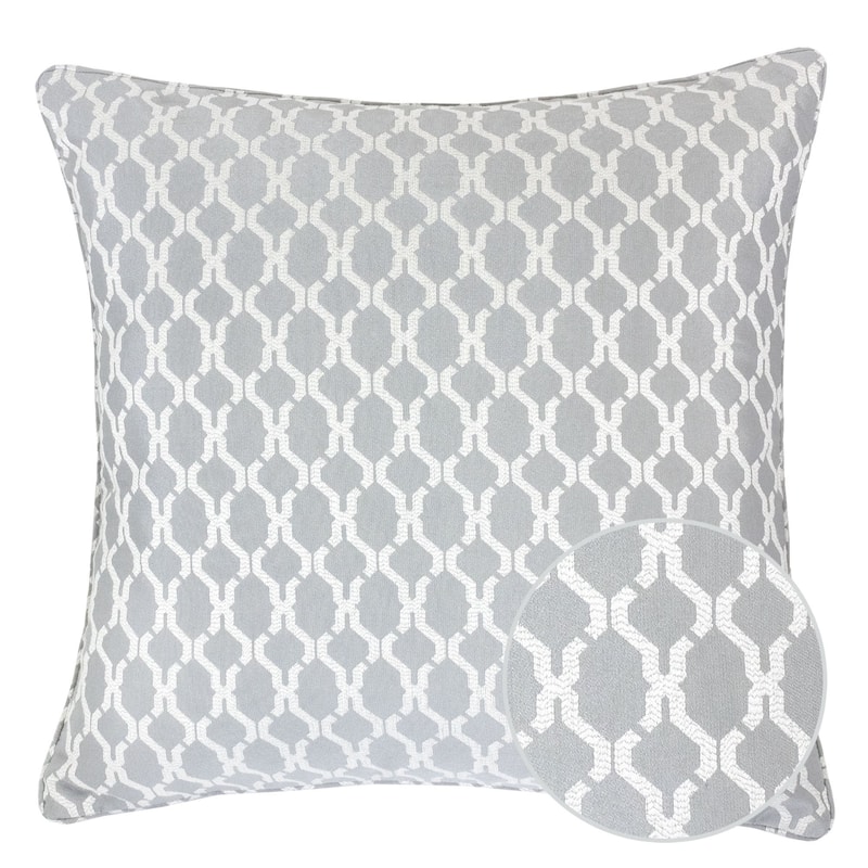 Georgia Jacquard 20" Square Decorative Throw Pillow