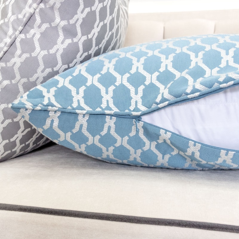 Georgia Jacquard 20" Square Decorative Throw Pillow