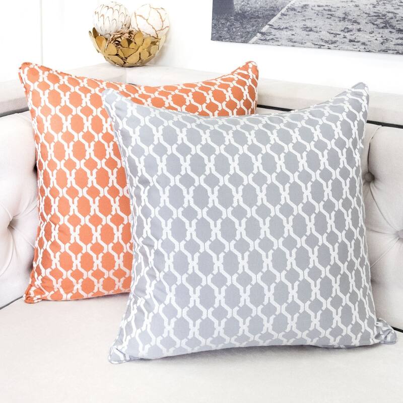 Georgia Jacquard 20" Square Decorative Throw Pillow