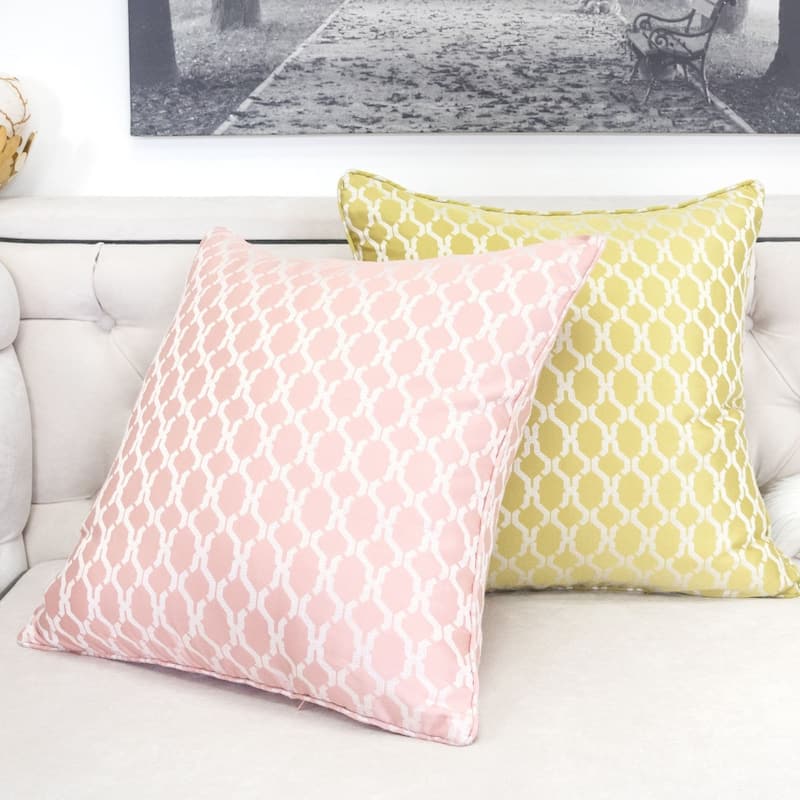 Georgia Jacquard 20" Square Decorative Throw Pillow