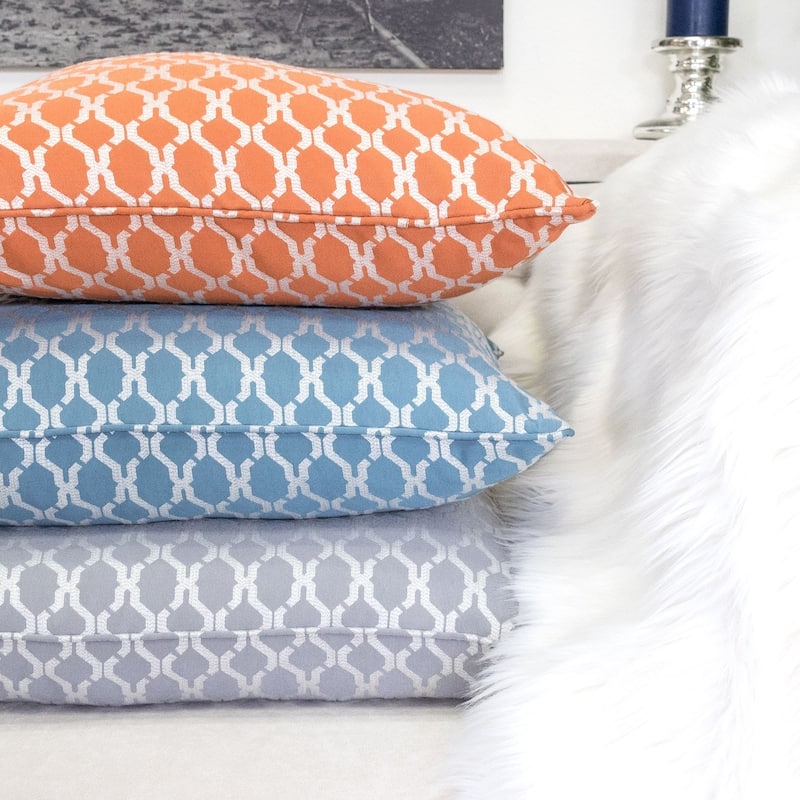 Georgia Jacquard 20" Square Decorative Throw Pillow
