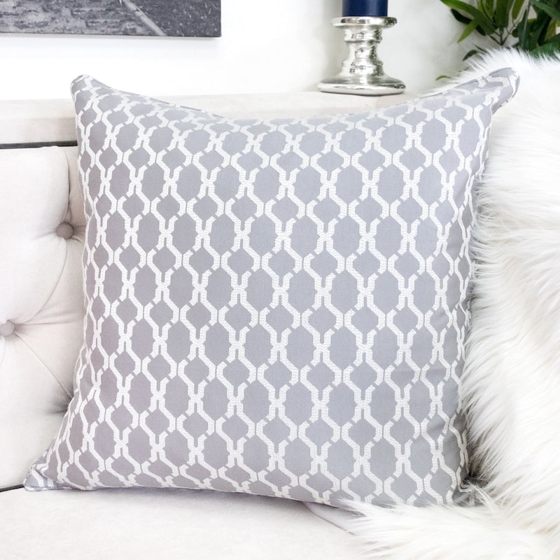 Georgia Jacquard 20" Square Decorative Throw Pillow