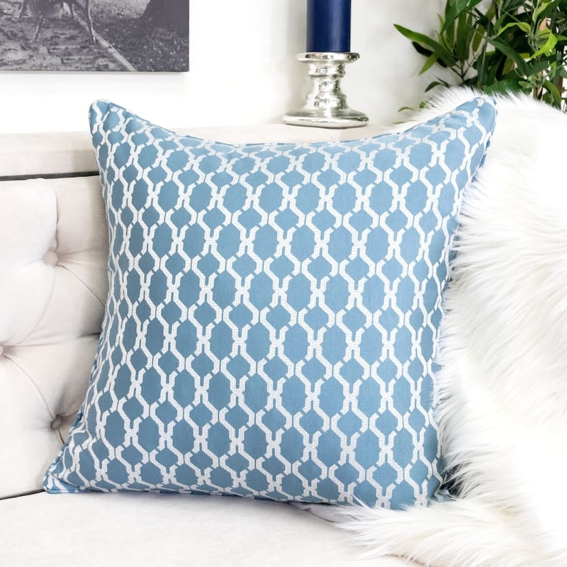 Georgia Jacquard 20" Square Decorative Throw Pillow
