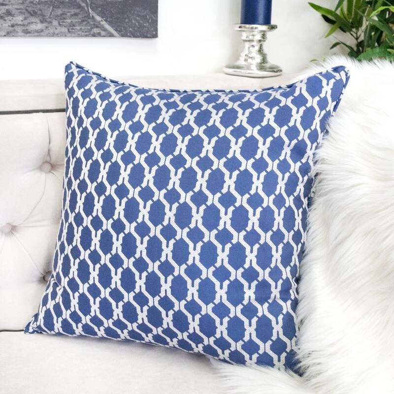 Georgia Jacquard 20" Square Decorative Throw Pillow