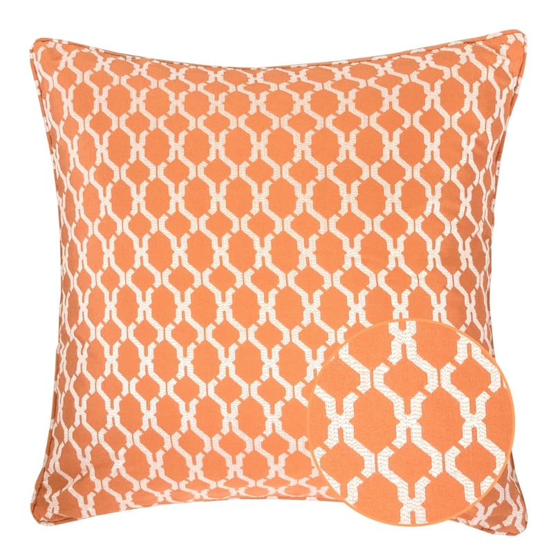 Georgia Jacquard 20" Square Decorative Throw Pillow