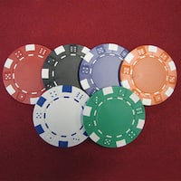 1000 Dice Striped Clay Composite Poker Chips