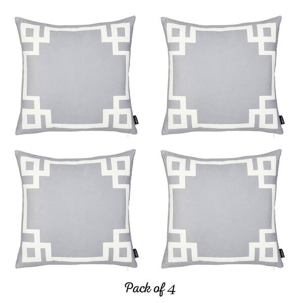 Shop Geometric Greek Key Decorative Throw Pillow Cover Set 4 Pcs