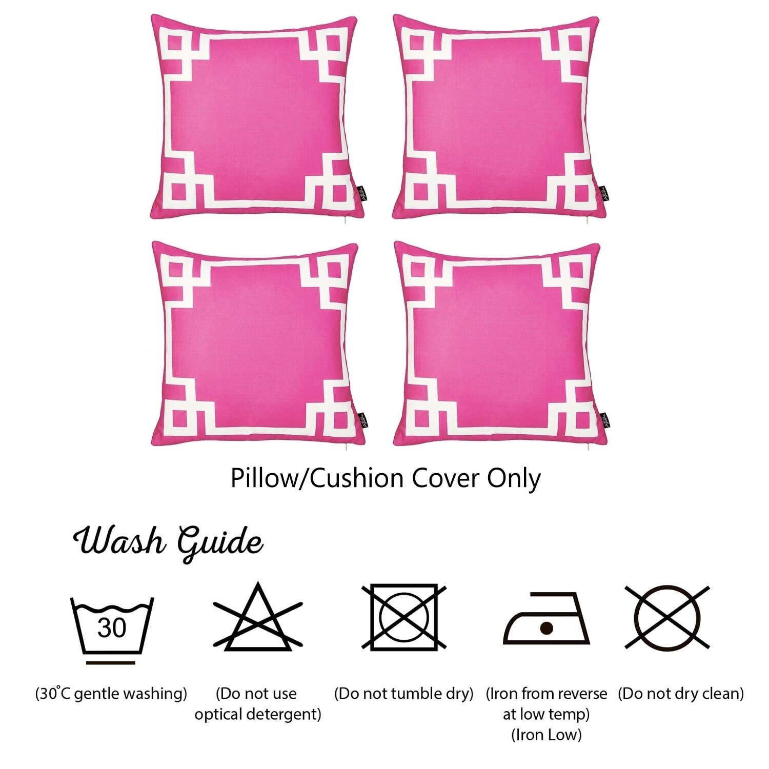 Shop Geometric Greek Key Decorative Throw Pillow Cover Set 4 Pcs