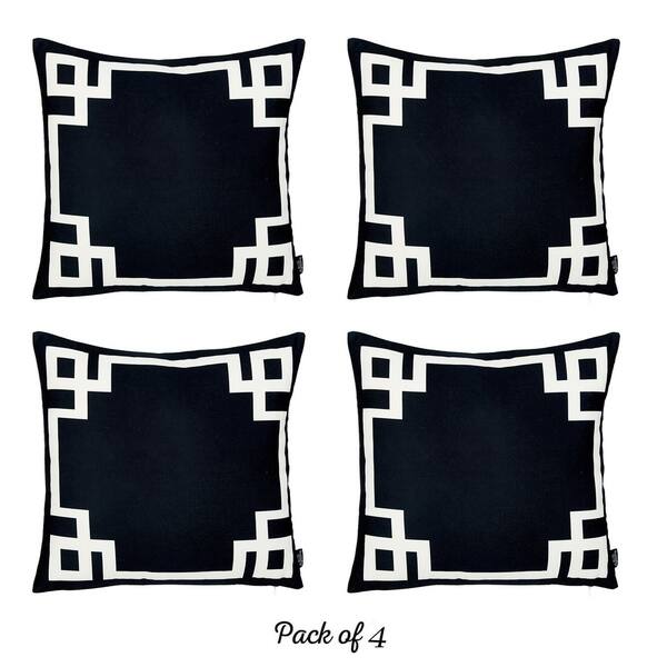 Shop Geometric Greek Key Decorative Throw Pillow Cover Set 4 Pcs
