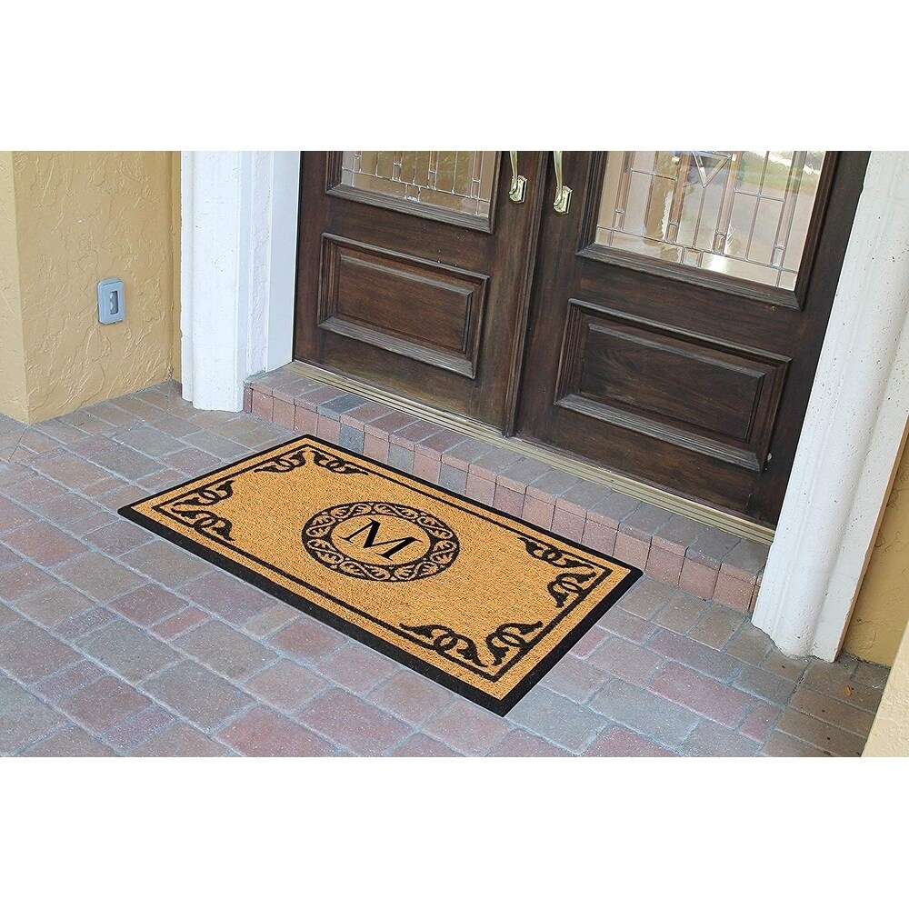 A1HC Hand Crafted by Artisans Geneva Monogrammed Entry Doormat 30