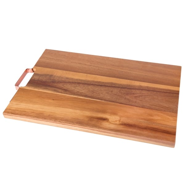 Shop Black Friday Deals On Creative Home Acacia Wood Cutting Board With Copper Finish Metal Handle Overstock 30081748