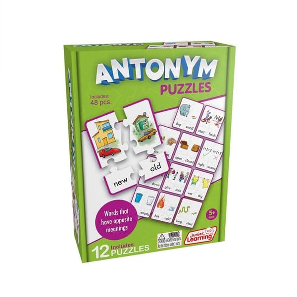 slide 2 of 2, Junior Learning Antonym Learning Educational Puzzles
