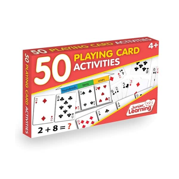 slide 2 of 2, Junior Learning - 50 Playing Card Activities Learning Educational Game