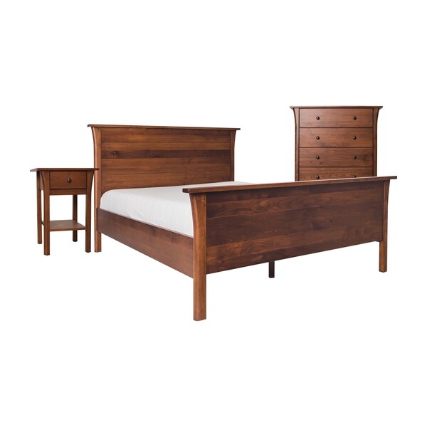 Furniture of America Nisa Brown 3-piece Bedroom Set w/ 5-drawer Chest.