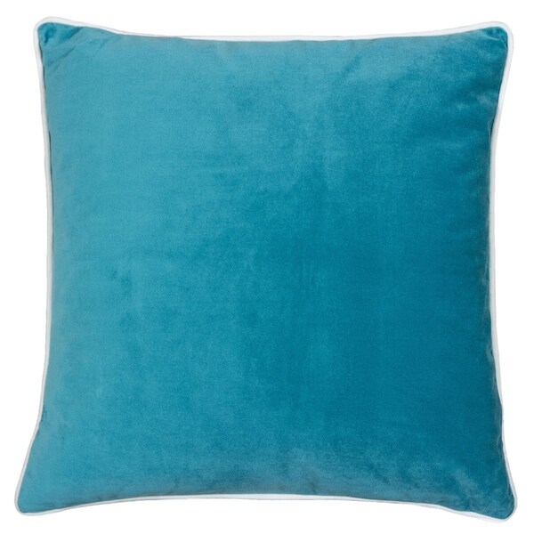 Shop Skylar Turquoise Velvet 20" Square Decorative Throw Pillow Free