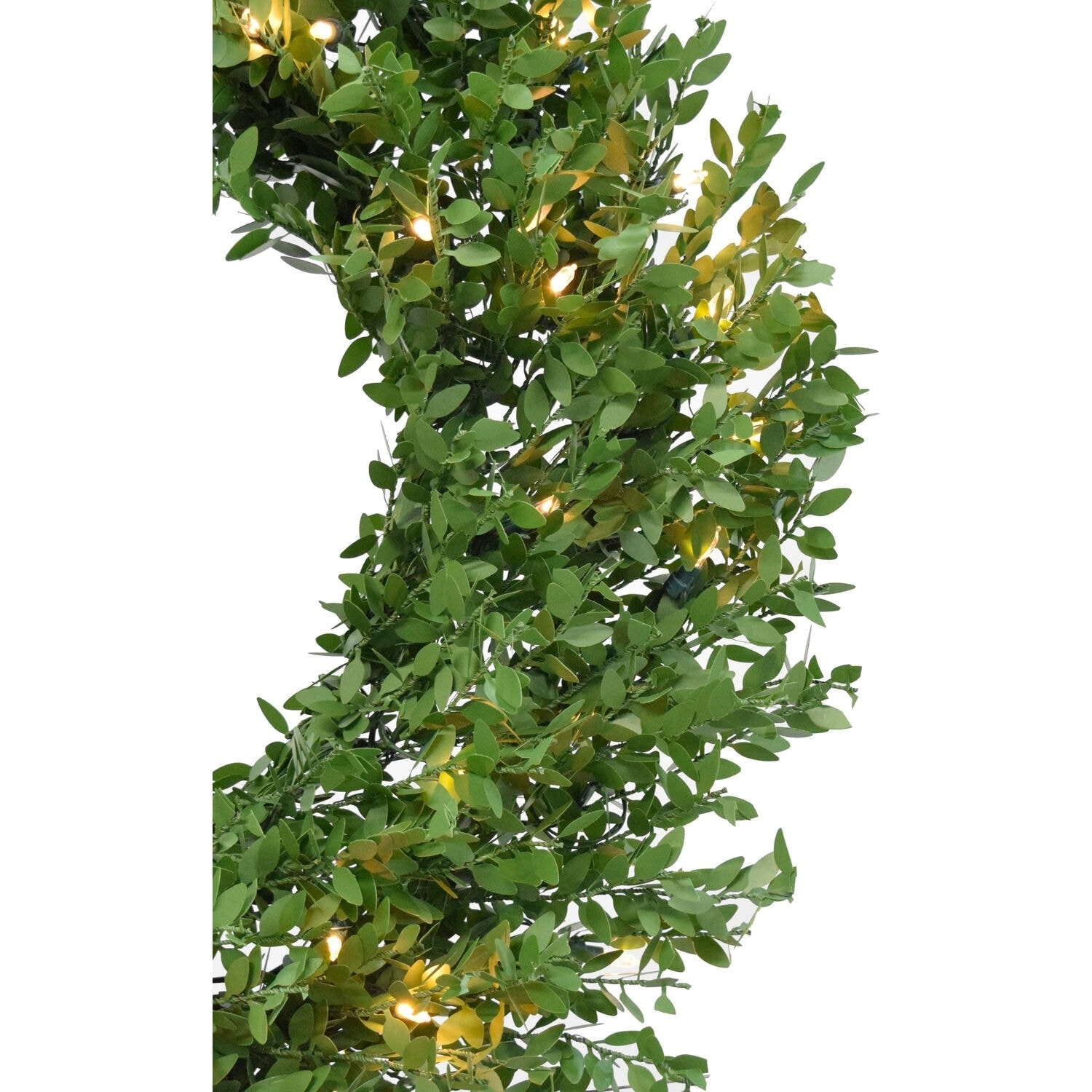 Fraser Hill Farm Holiday Faux Boxwood Christmas Garland, with