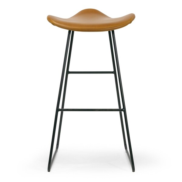 backless faux leather bar stools