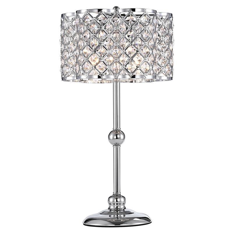 Jeem Crystal and Chrome Table Lamp