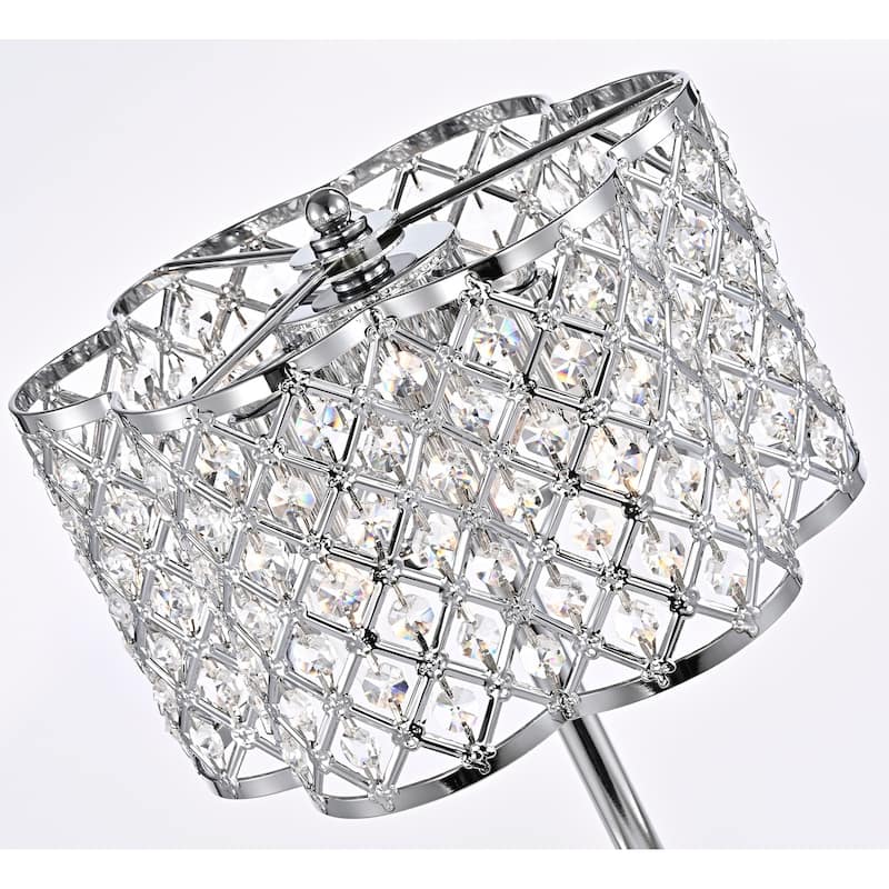 Jeem Crystal and Chrome Table Lamp