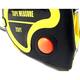 25 Foot Rubberized Tape Measure with Quick Stop Button - black yellow red