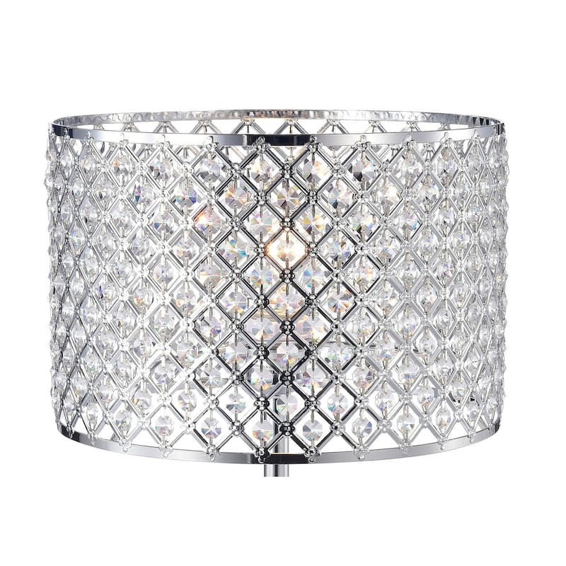 Divina Crystal and Chrome Table Lamp
