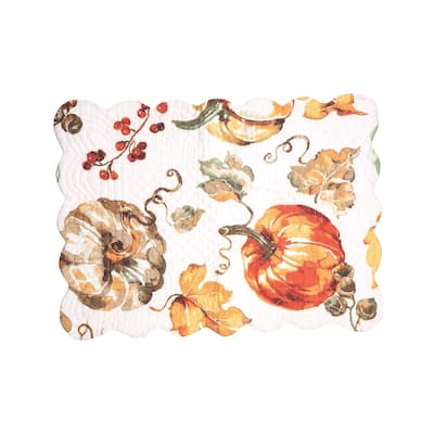 Watercolor Pumpkin Reversible Placemat Set of 6