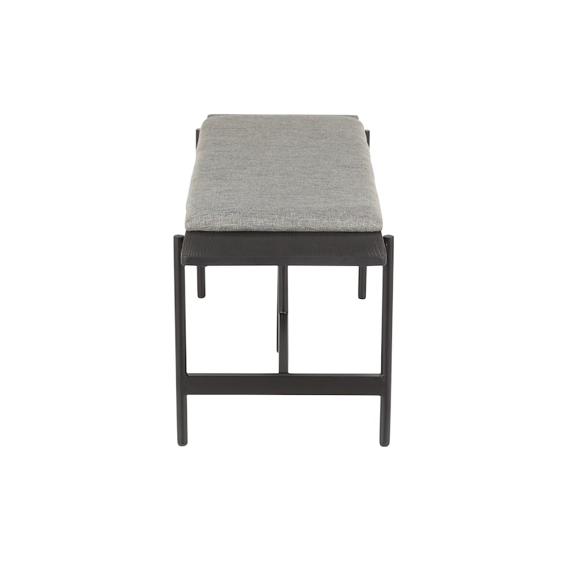 Chloe Contemporary Bench with Upholstered Seat & Wood Accent - N/A