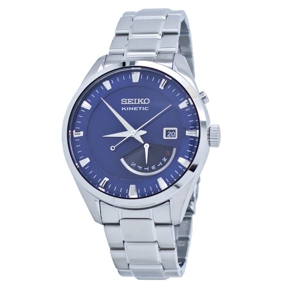 seiko kinetic stainless steel watch