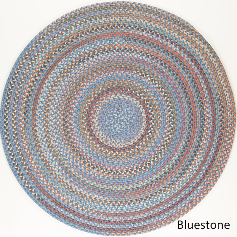 Lake Braided Wool Area Rug - 6 ft x 6 ft - Bluestone