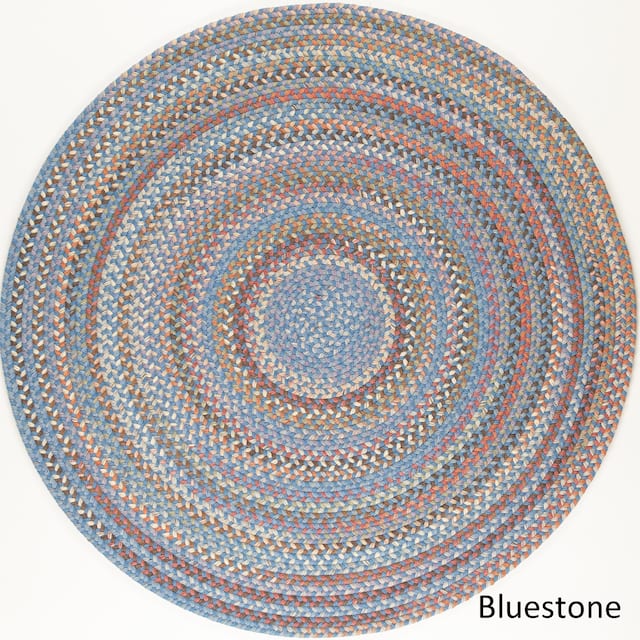 Lake Braided Wool Area Rug - 4 ft x 4 ft - Bluestone