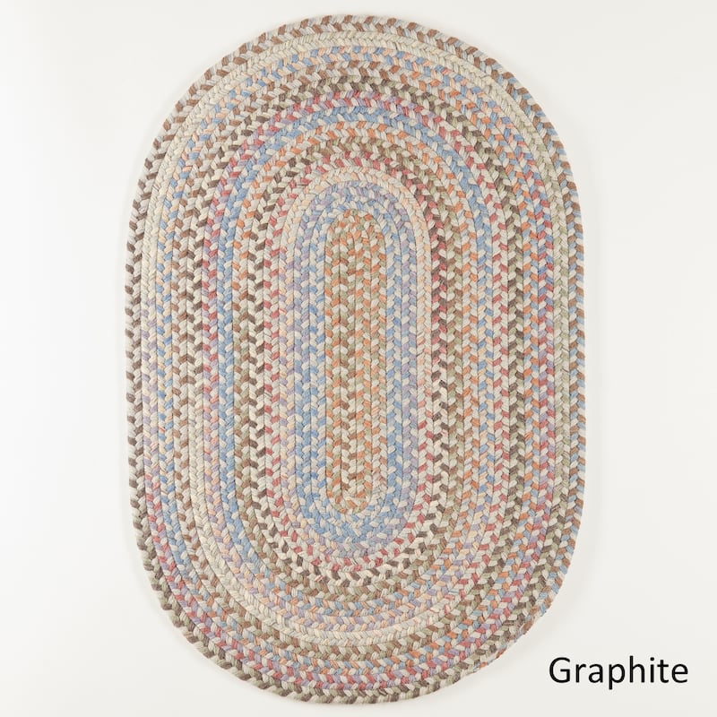 Lake Braided Wool Area Rug - 3 ft x 5 ft - Graphite