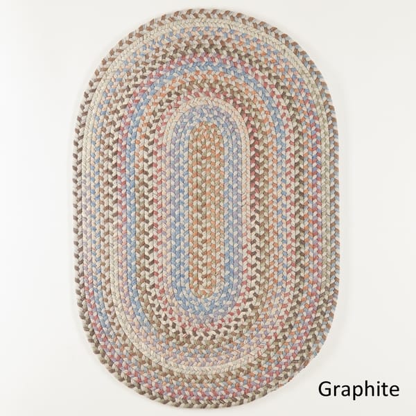 slide 2 of 6, Lake Braided Wool Area Rug 10 ft x 13 ft - Graphite