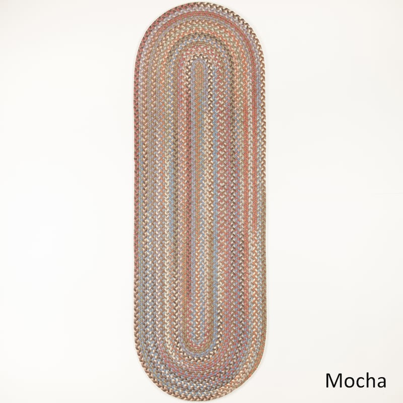 Lake Braided Wool Area Rug - 2 ft x 8 ft - Mocha