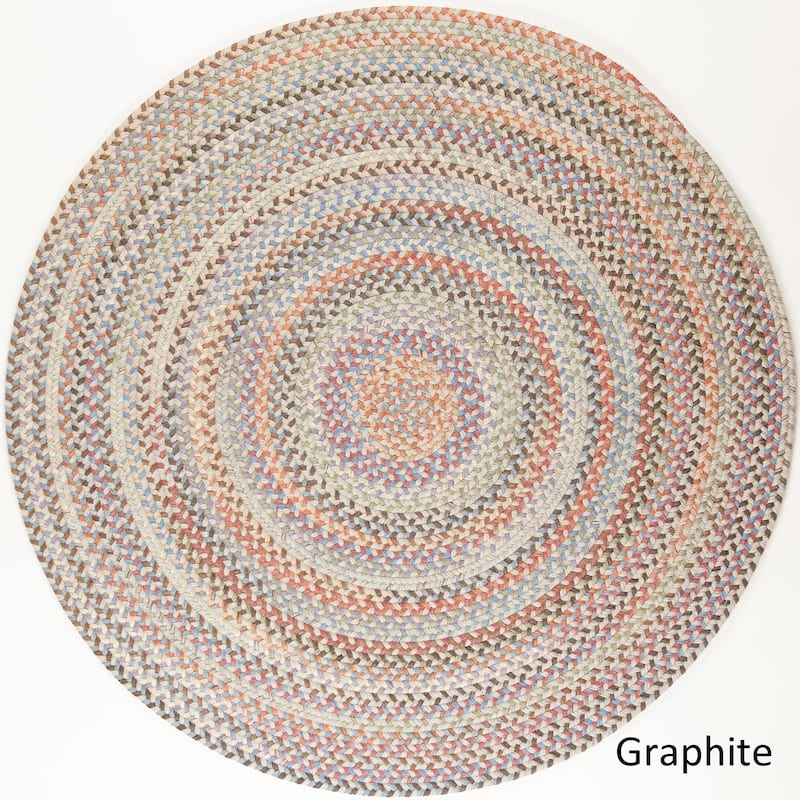 Lake Braided Wool Area Rug - 8 ft x 8 ft - Graphite