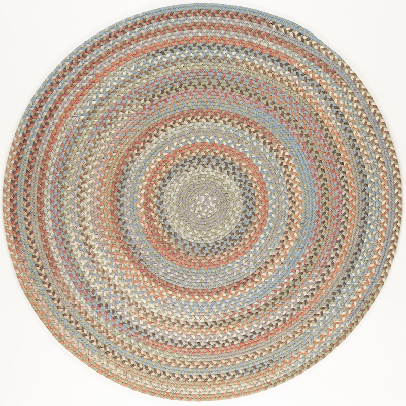 Lake Braided Wool Area Rug - 8 ft x 8 ft - Seaweed