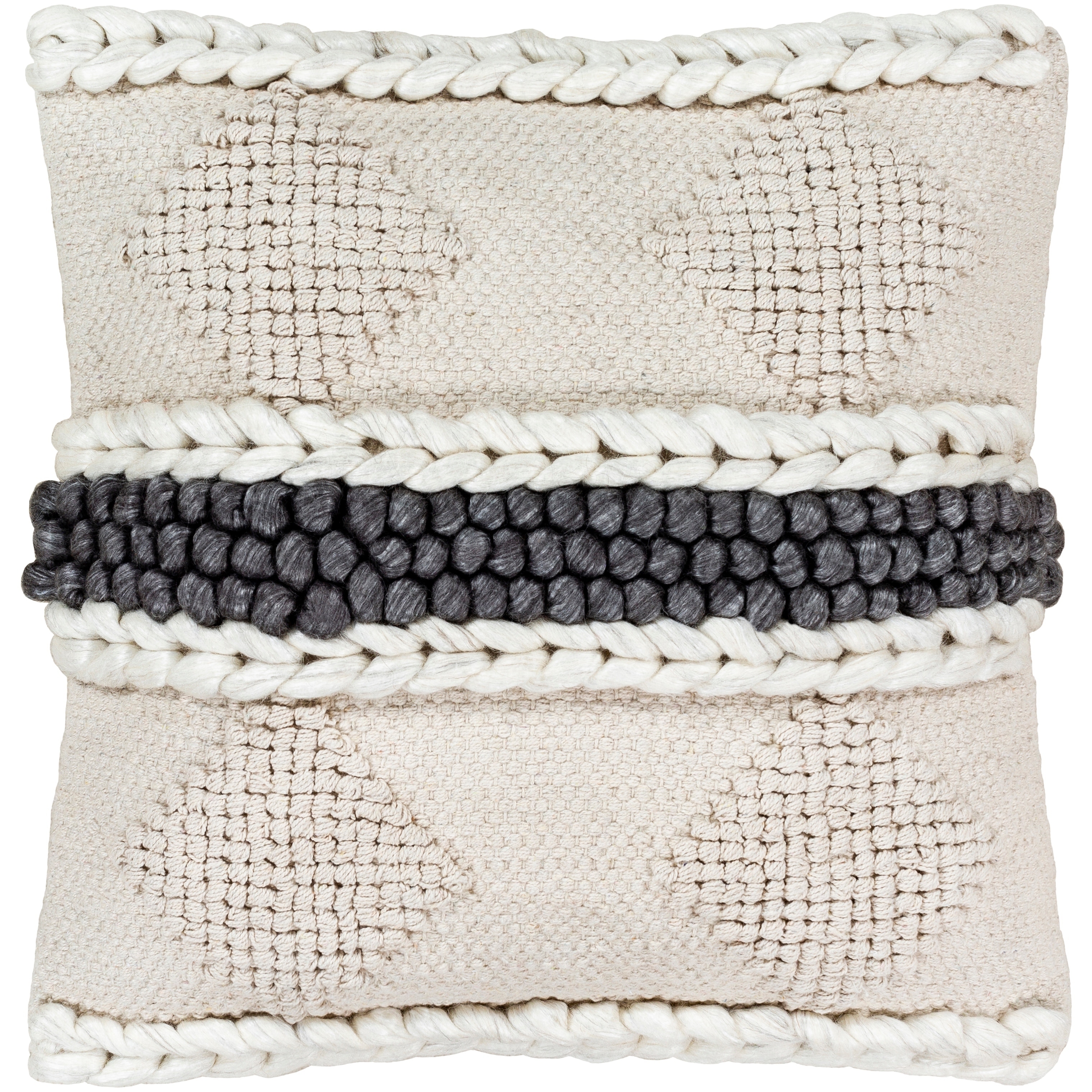 Antwan Hand Woven Patterned Throw Pillow Cover