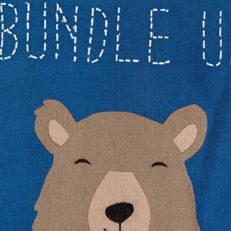 Brooklyn Holiday Bear 22-inch Down or Poly Throw Pillow