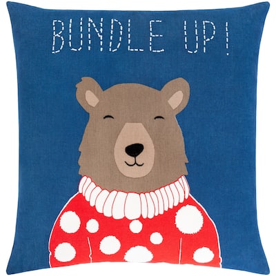 Artistic Weavers Brooklyn Holiday Bear Throw Pillow Cover