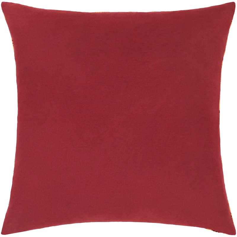 Storey Embroidered Damask 18-inch Poly or Feather Down Throw Pillow