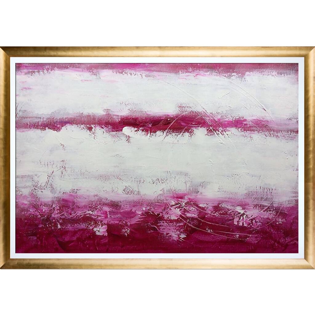 ArtistBe by overstockArt Geo Horizon 12 Reproduction by Lisa Carney with Luminoso Stacked Frame, 40.5" x 28.5"