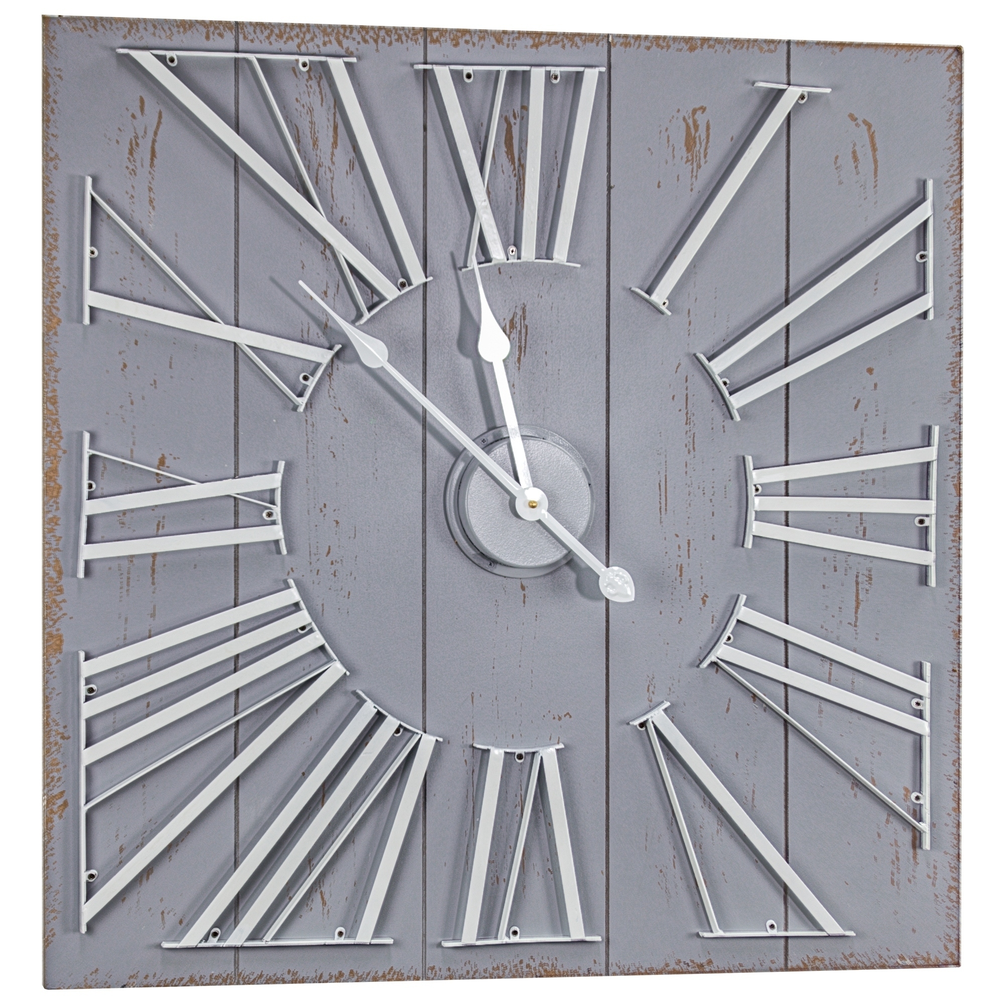 Oversized Shiplap Wall Clock Grey 27 X 27 Overstock 30086127