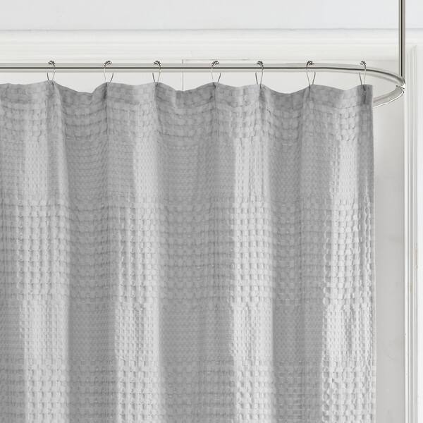 Shop Madison Park Eider Super Waffle Textured Solid Shower Curtain