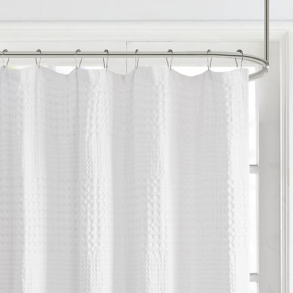 Shop Madison Park Eider Super Waffle Textured Solid Shower Curtain