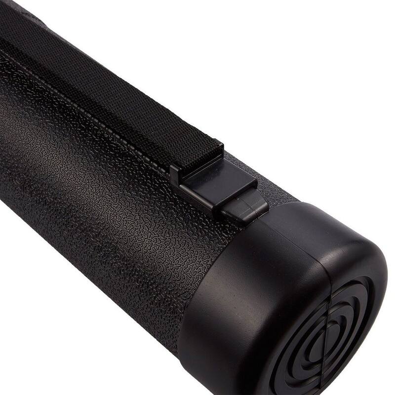 Juvale Black Plastic Expanding Poster Art Document Storage Tube with Strap 30" to 49"
